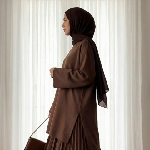 Ensemble Tunique & Jupe Plissée