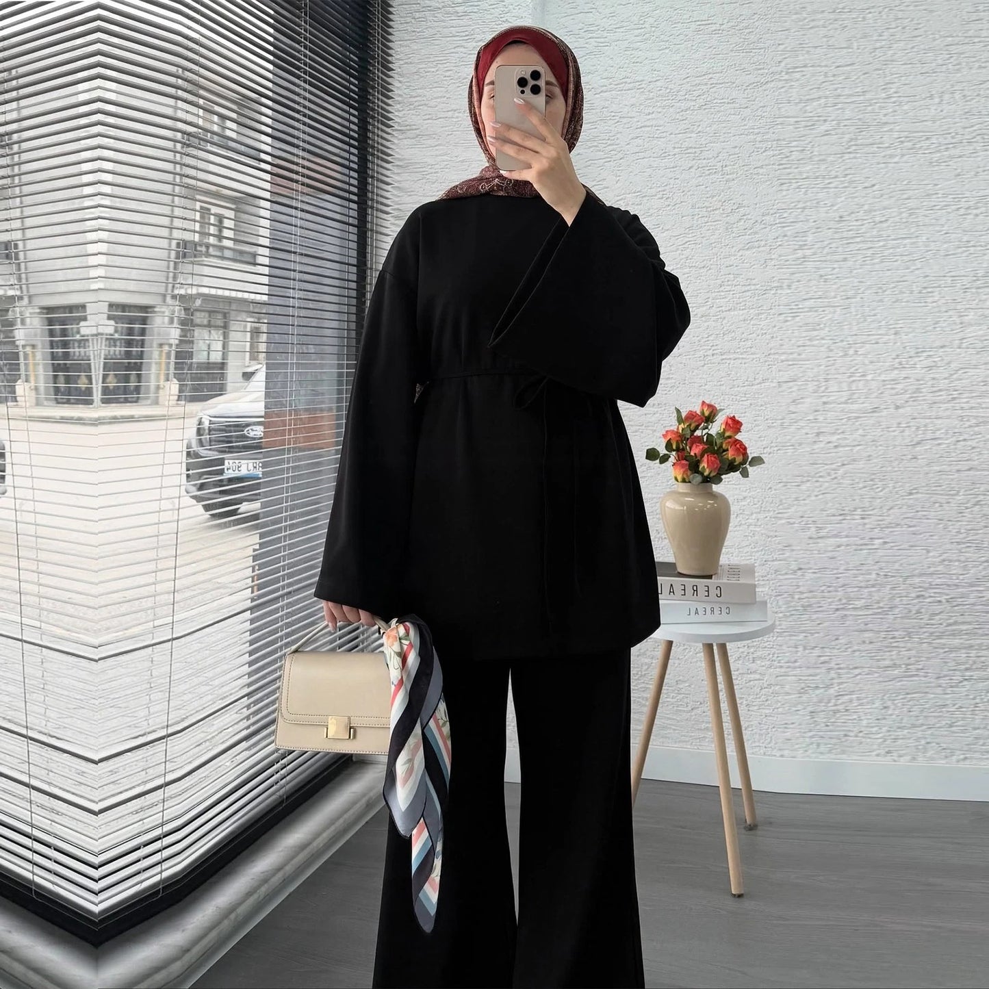 Ensemble Modeste 2 Pièces : Chemisier et Pantalon Large