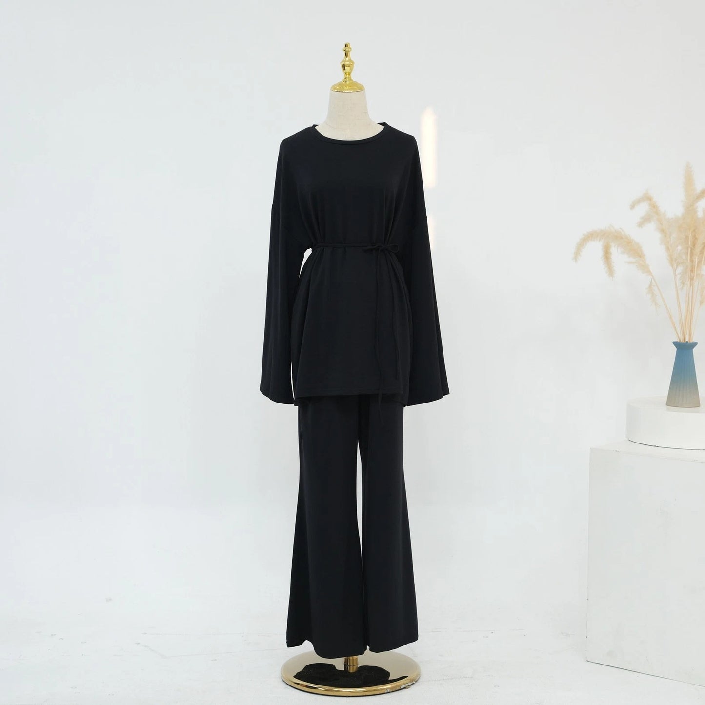 Ensemble Modeste 2 Pièces : Chemisier et Pantalon Large