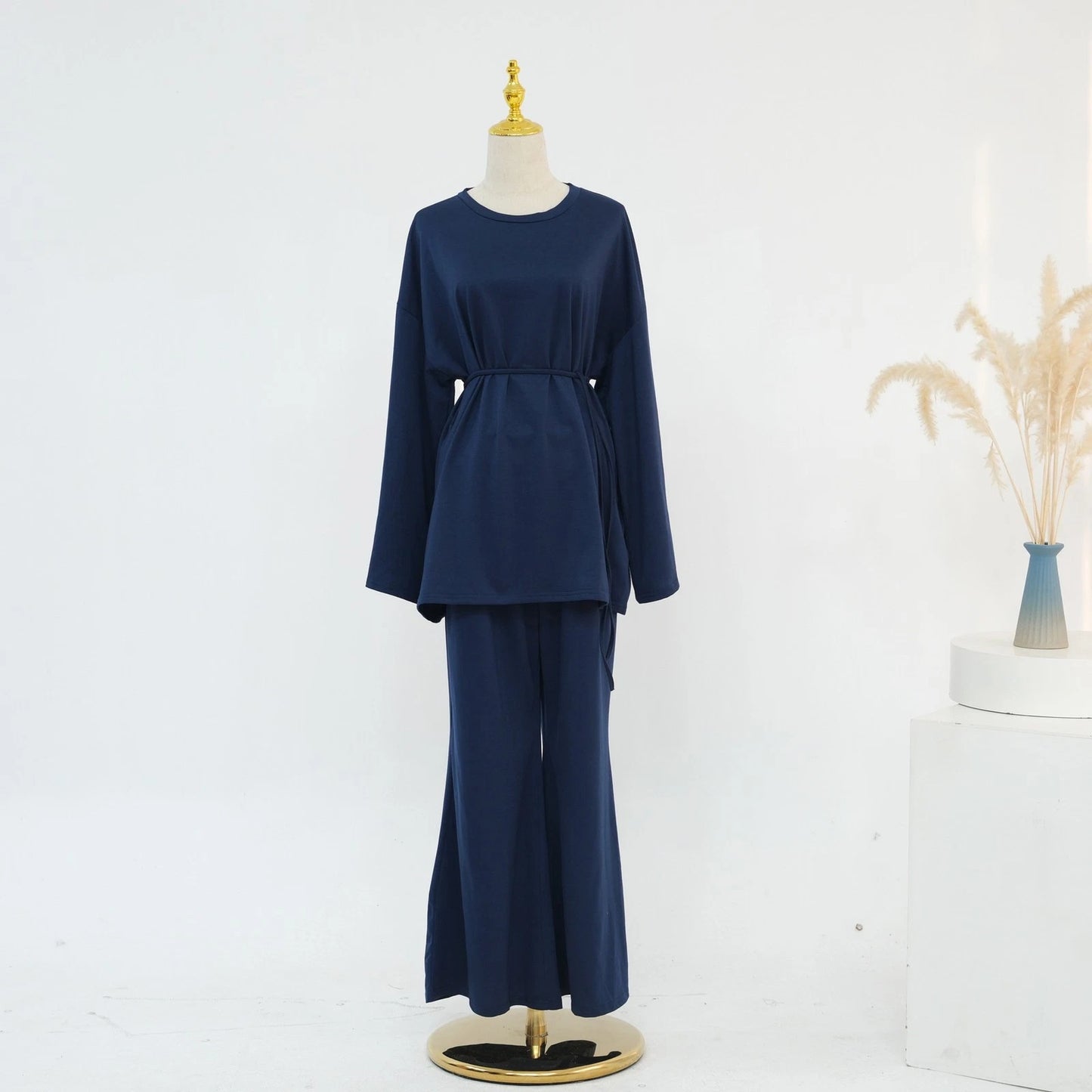 Ensemble Modeste 2 Pièces : Chemisier et Pantalon Large