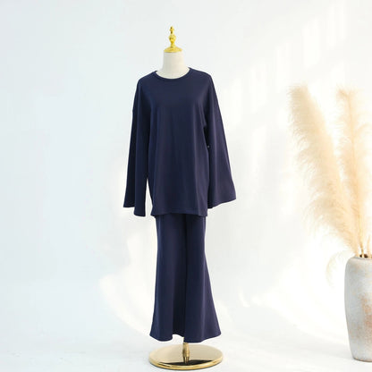 Ensemble Modeste 2 Pièces : Chemisier et Pantalon Large