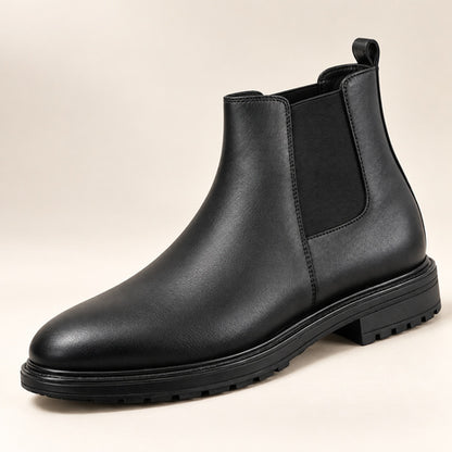 Valmont — bottines Chelsea noires, vue trois quarts