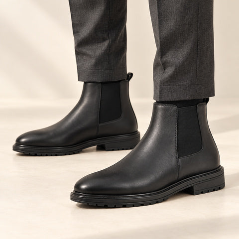 Valmont — bottines portées avec un pantalon habillé